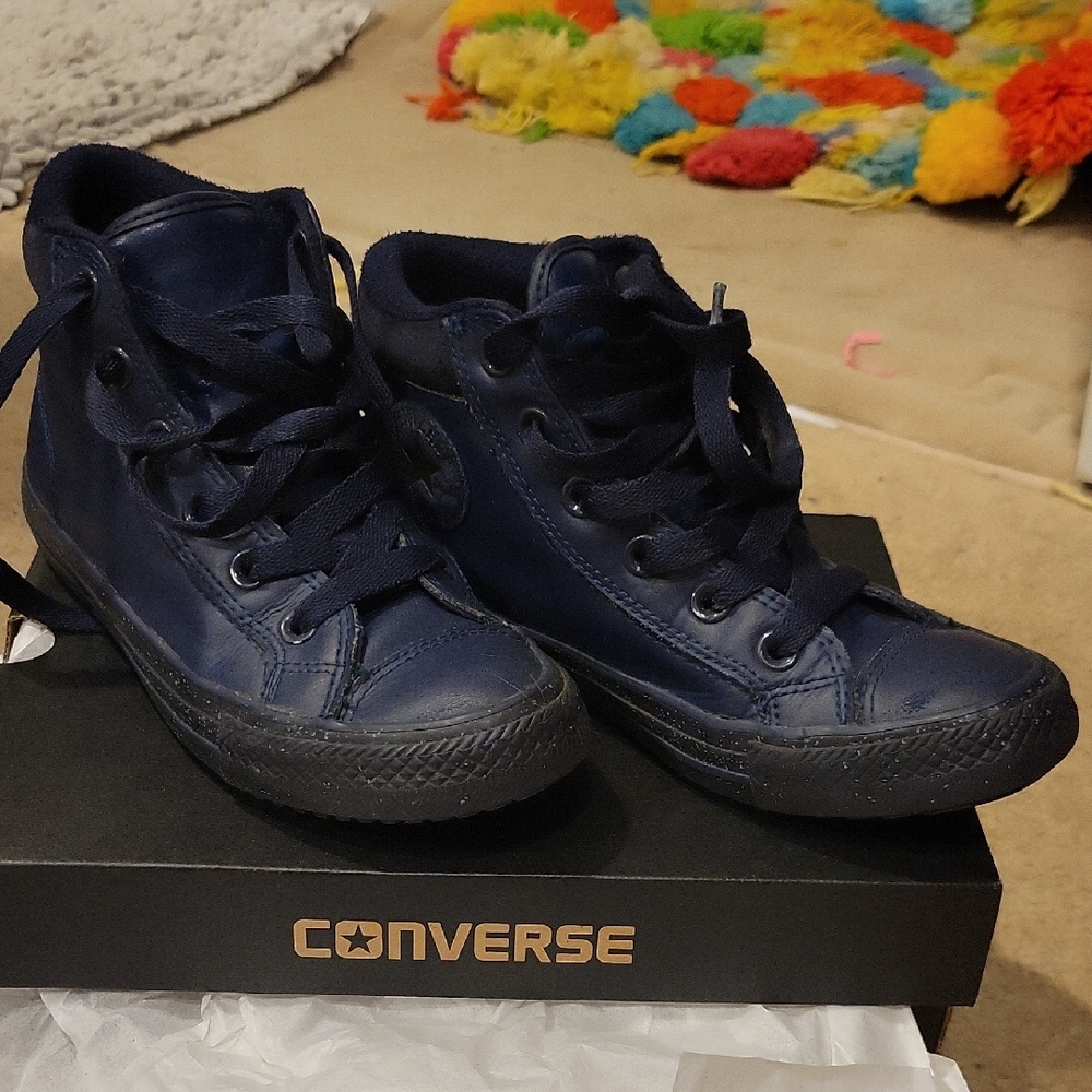 Converse Dark Blue High-Tops - Picture 10 of 11